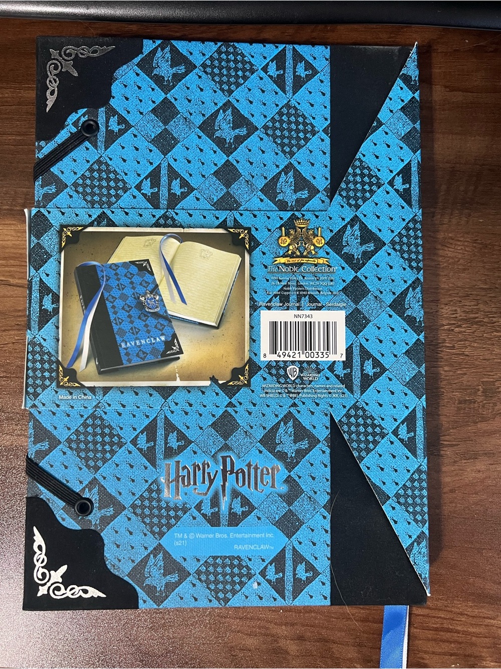Harry Potter Ravenclaw Blue Pattern Hardcover Journal